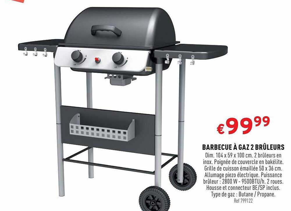 Barbecue à Gaz 2 Brûleurs