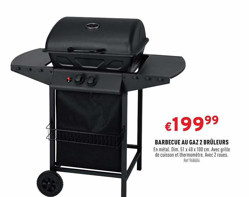 barbecue au gaz 2 brûleurs