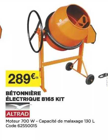 bétonnière électrique b165 kit altrad