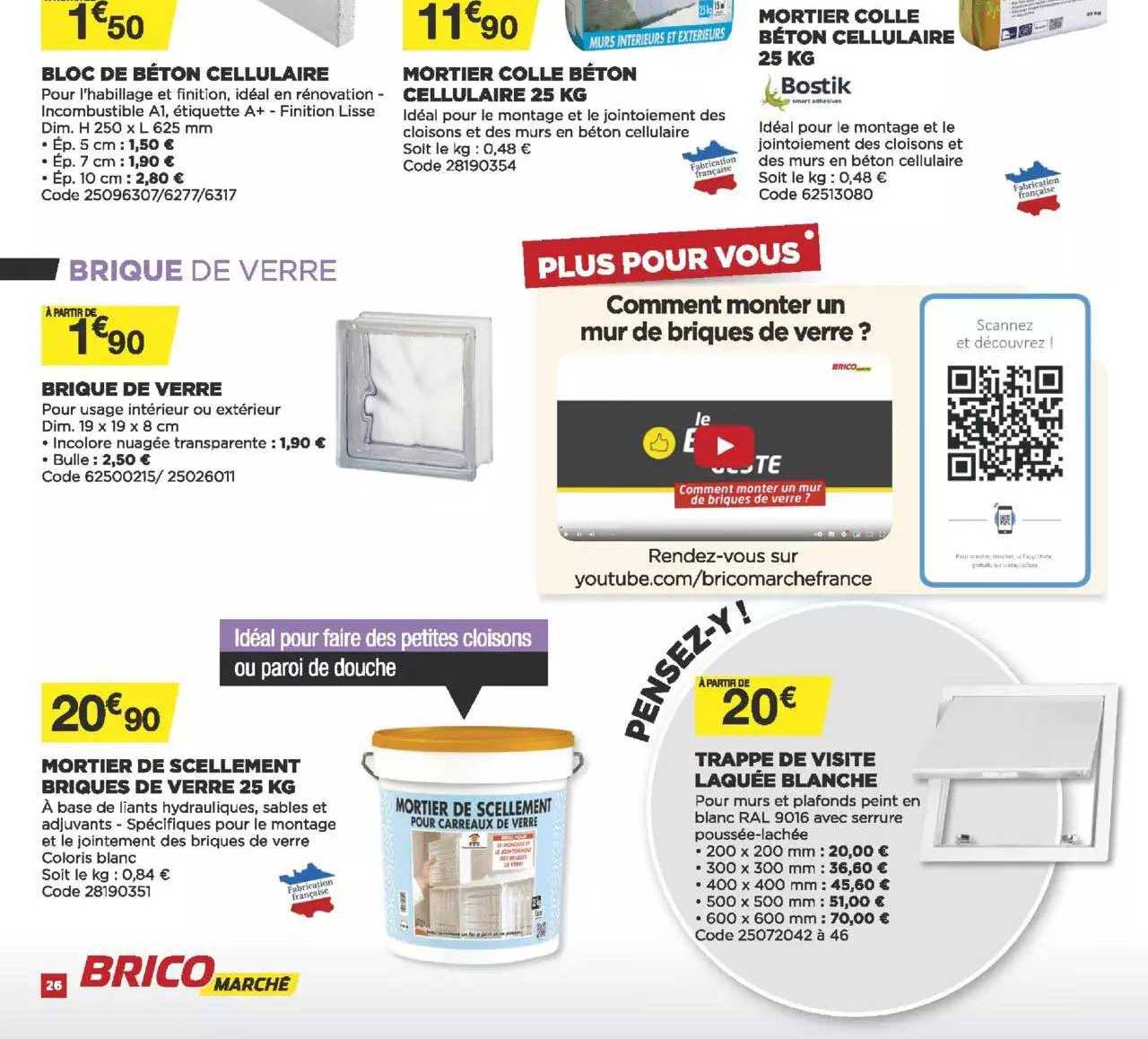 bloc de béton cellulaire, briqué de verre, mortier de scellement briques de verre 25 kg, mortier colle béton cellulaire 25 kg, mortier colle béton cellulaire 25 kg