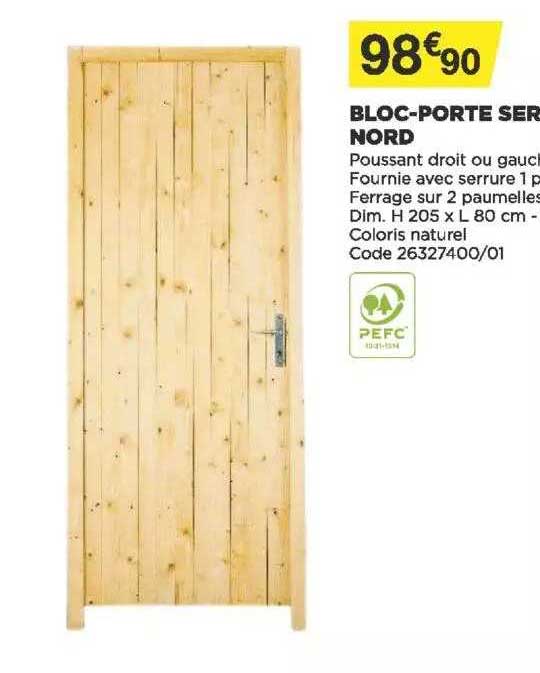 bloc-porte service en sapin du nord