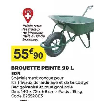 brouette peinte 90l