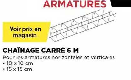 chaînage carré 6 m