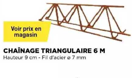 chaînage triangulaire 6 m