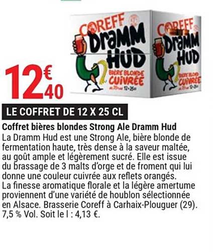 coffret bières blondes strong ale dramm hud