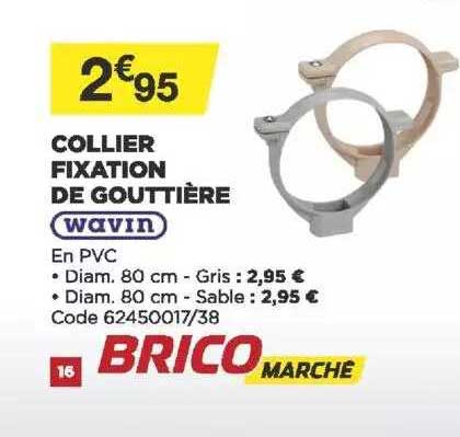 collier fixation de gouttière wavin