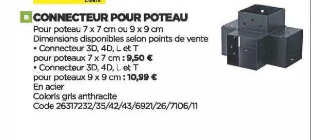 connecteur pour poteau