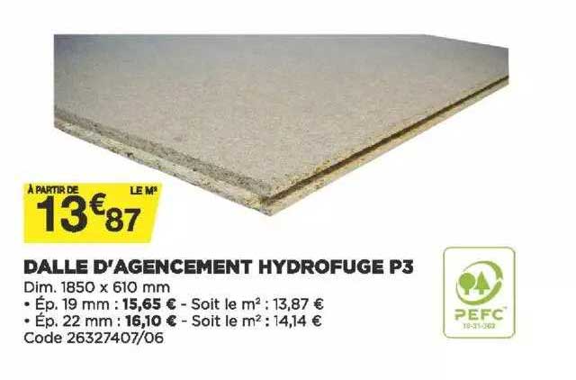 dalle d'agencement hydrofuge p3