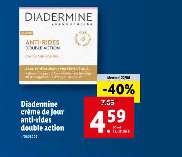 diadermine crème de jour anti-rides double action