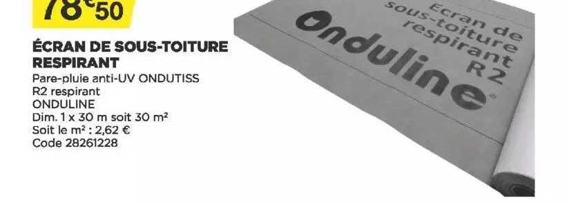 écran de sous-toiture respirant