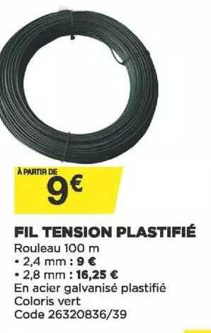 fil tension plastifié