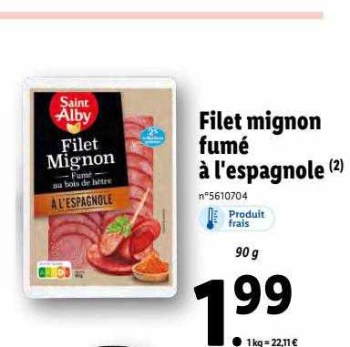 filet mignon fumé à l'espagnole