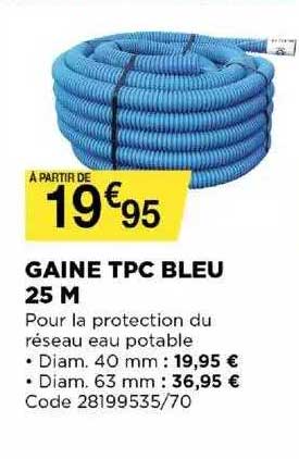 Gaine Tpc Bleu 25 M