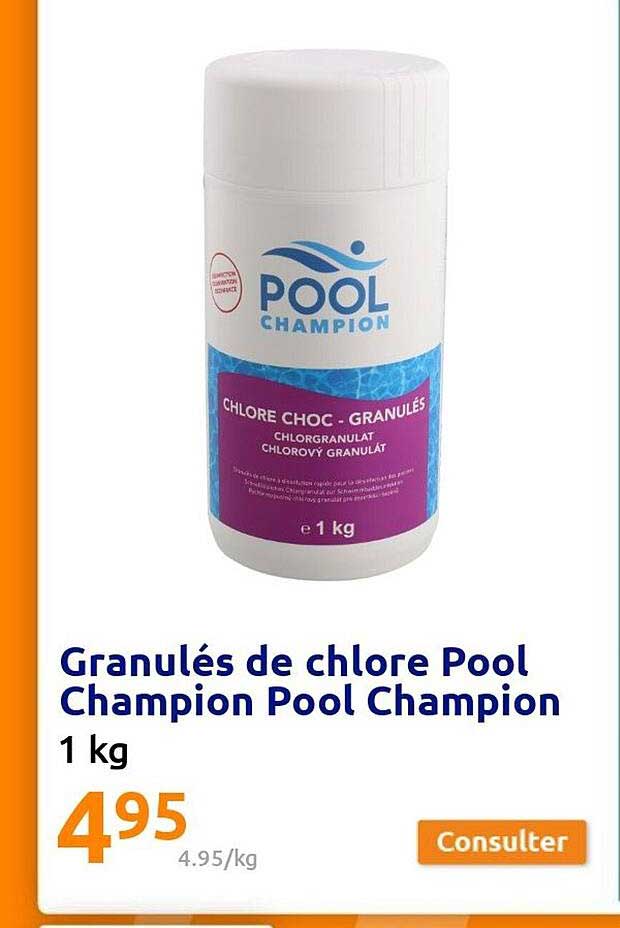 granulés de chlore pool champion pool champion