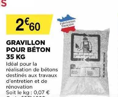gravillon pour béton 35 kg