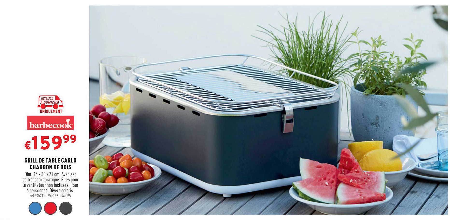 grill de table carlo charbon de bois