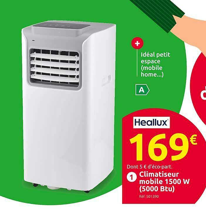 Heallux Climatiseur Mobile 1500w (5000 Btu)