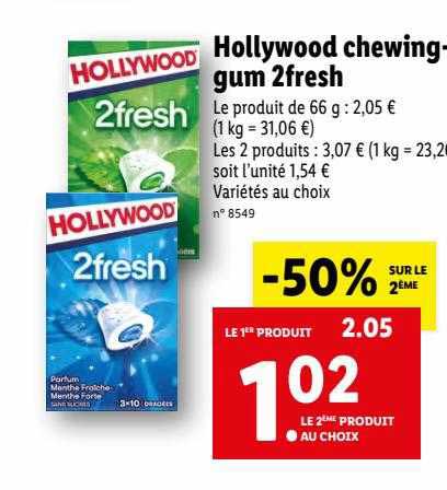 hollywood chewing-gum 2 fresh
