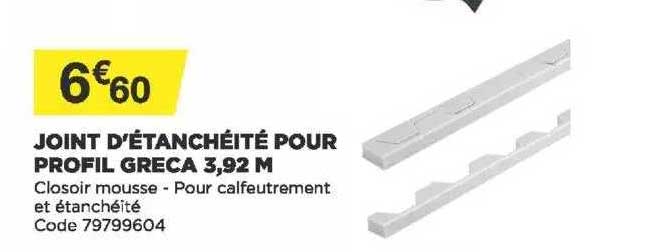 joint d'étanchéité pour profil greca 3,92 m