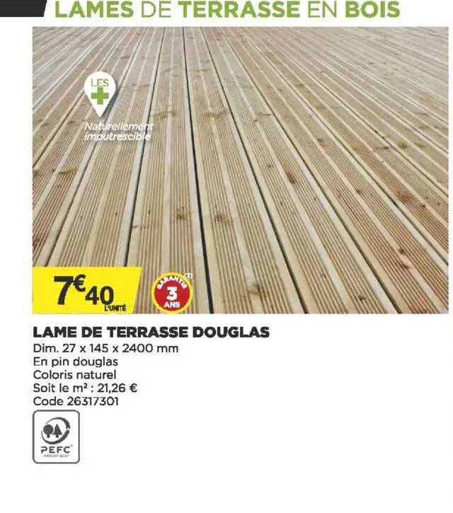 lame de terrasse douglas