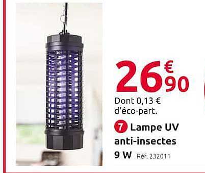 lampe uv anti-insectes 9w