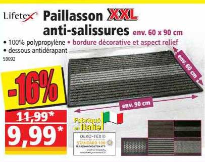 Lifetex Paillasson XXL Anti-salissures