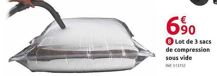 lot de 3 sacs de compression sous vide
