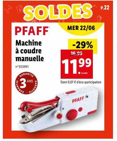 machine à coudre manuelle pfaff
