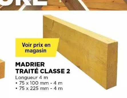 madrier traité classe 2