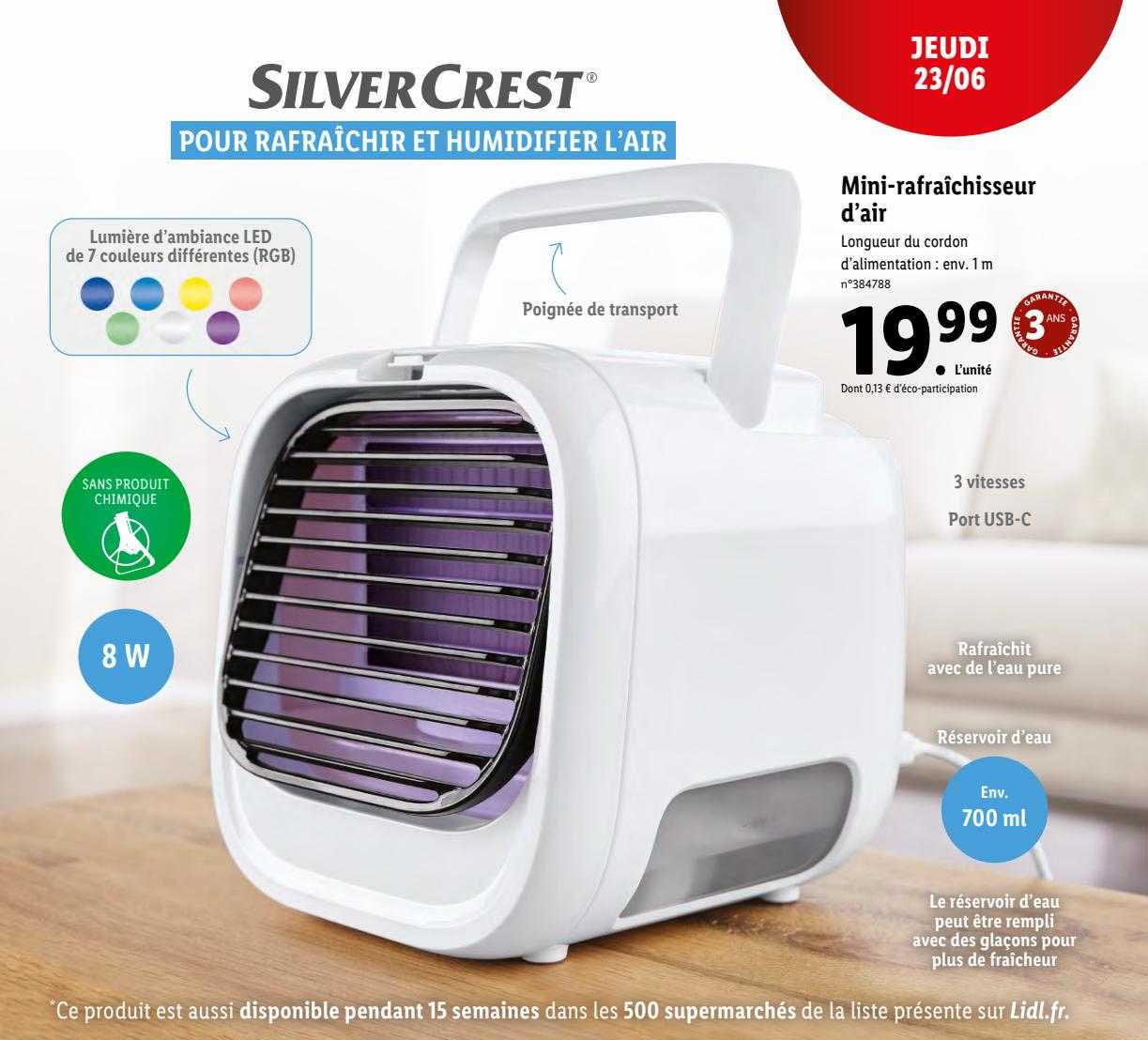 Mini-rafraîchisseur D'air SilveCrest