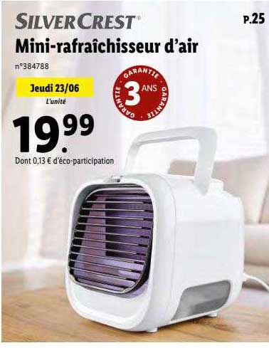 mini-rafraîchisseur d'air silverCrest