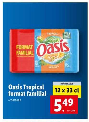 oasis tropical format familial
