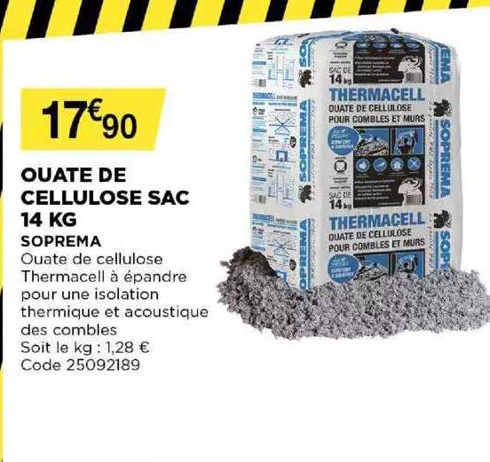 ouate de cellulose sac 14 kg soprema