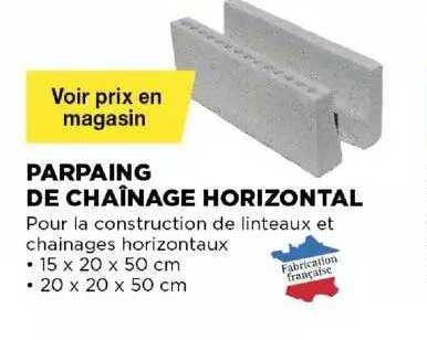 parpaing de chaînage horizontal