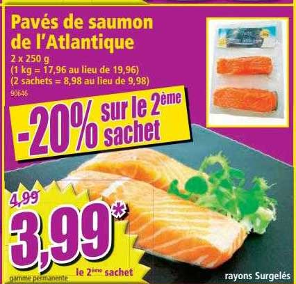 pavés de saumon de l'atlantique
