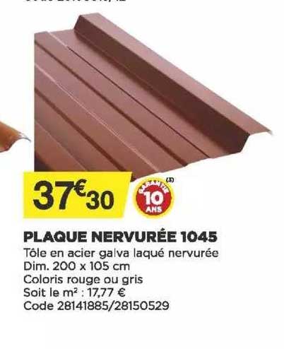 Plaque Nervurée 1045