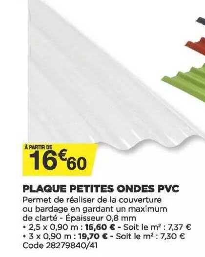 plaque petites ondes pvc