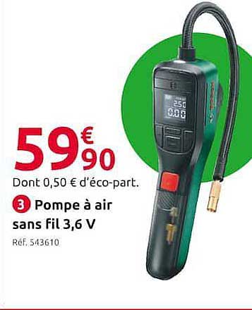 Pompe à Air Sans Fil 3,6 V