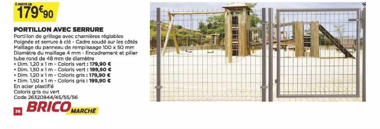 portillon avec serrure