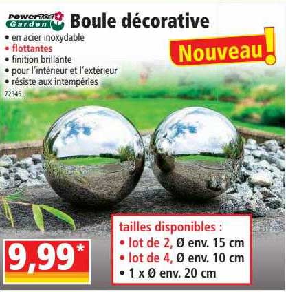 powertec garden boule décorative