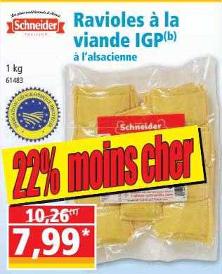 ravioles à la viande igp à l'alsacienne schneider