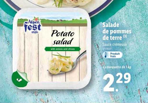 salade de pommes de terre alpen fest style