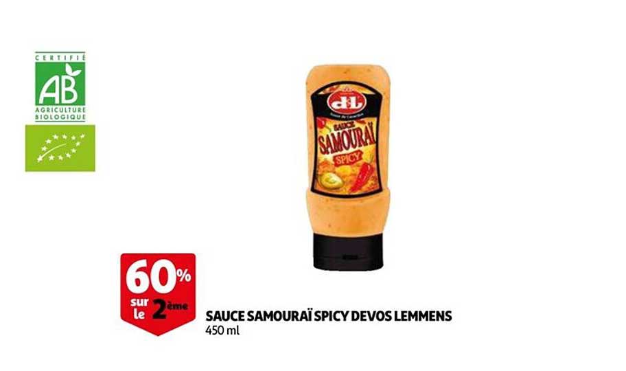 sauce samouraï spicy devos lemmens