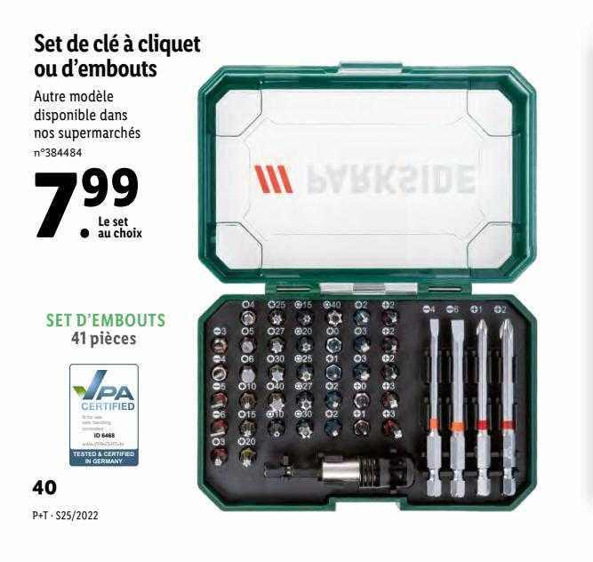 set de clé à cliquet ou d'embouts