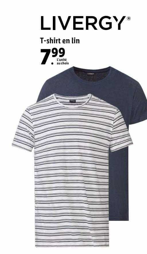 t-shirt en lin livergy