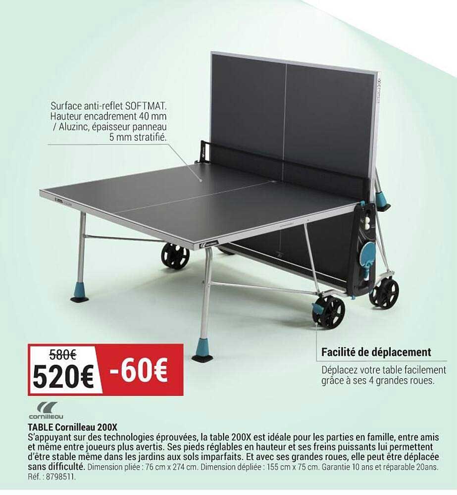 Table Cornilleau 200x