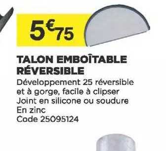 talon emboîtable réversible