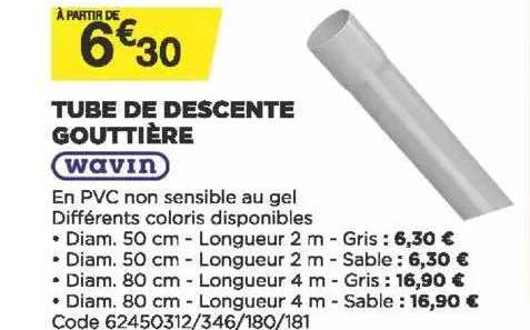 tube de descente gouttière wavin