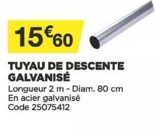 tuyau de descente galvanisé