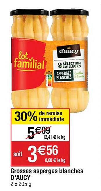 grosses asperges blanches d'aucy